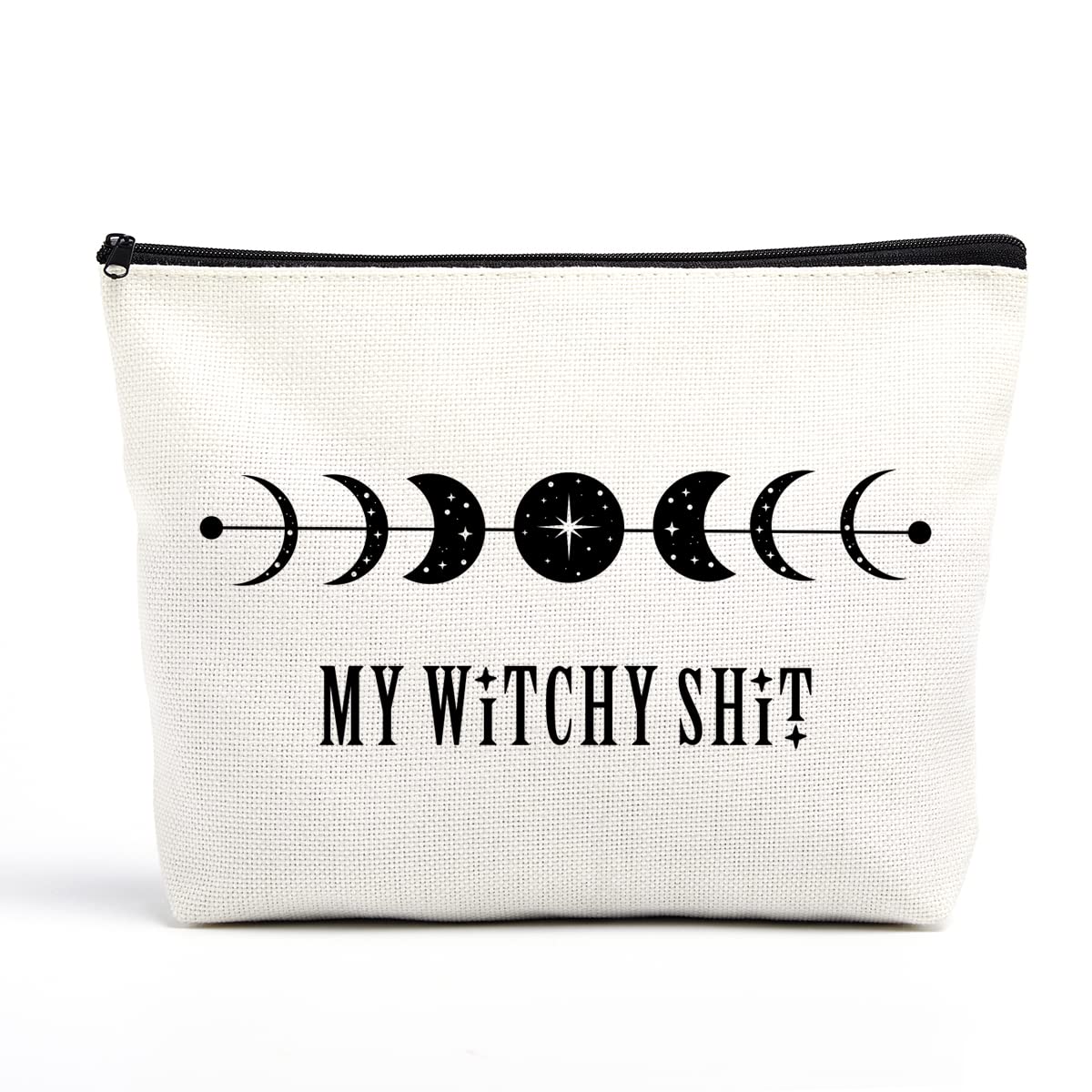 Witchy Makeup Bag for Women - Gothic Witchcraft Meditation Pouch, Halloween Birthday Gift for Witch Lovers, Her Girlfriends & Coven Sisters - Perfect for Tarot Cards, Spell Kits & Witchy Accessories