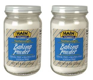 Hain Pure Foods Featherweight Baking Powder, 8 Ounce (Pack of 2) | Gluten-Free, Aluminum-Free Baking Powder for Cakes, Cookies & Pancakes | Perfect for Home Baking & Cooking
