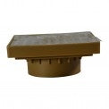 920B 6 Sq Brass Grate with Adapter - Heavy Duty NDS Drainage Grate for Yard, Patio & Landscape Use