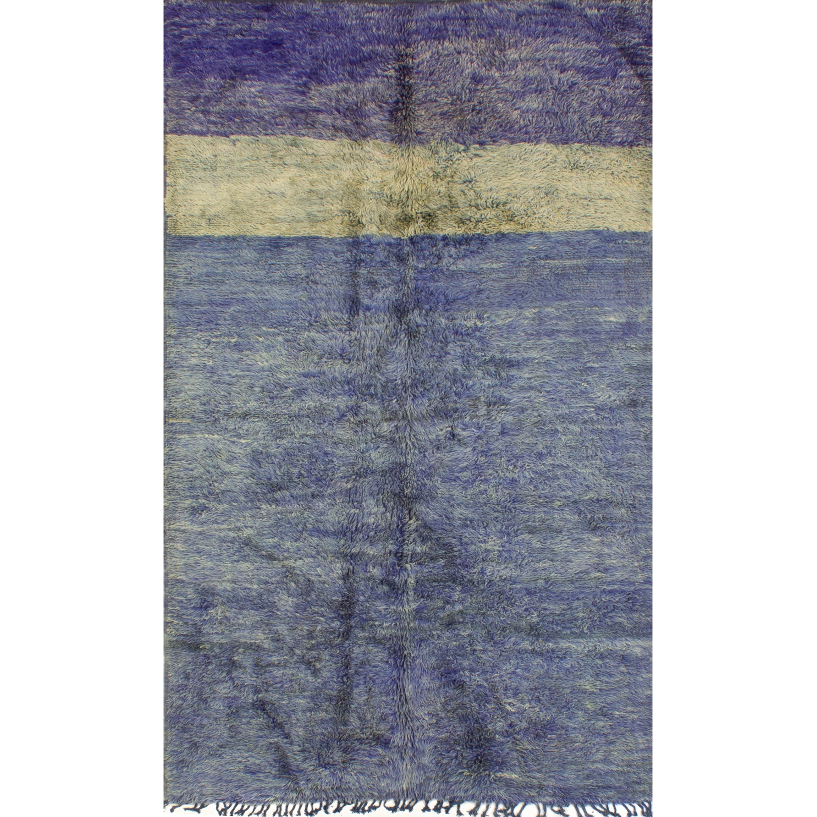 Authentic Moroccan Purple Rug - Premium Handmade Wool Carpet for Living Room, Bedroom & Home Decor