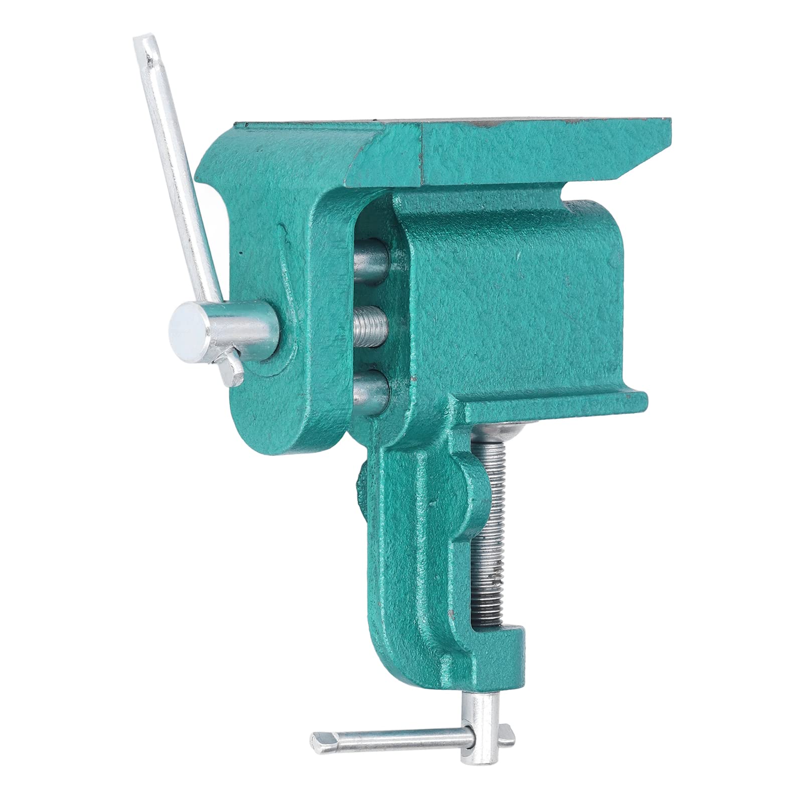 Heavy Duty Iron Bench Vise Clamp with Wide Strong Jaws - Professional Table Vise for Automotive Repair, Machinery Work & Metalworking | Perfect for Workshop, Garage & DIY Projects