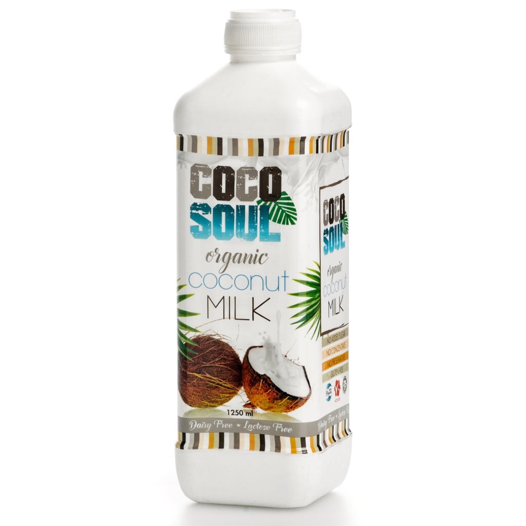Organic Coco Soul Coconut Milk - 100% Pure, Unsweetened, Non-GMO - Perfect for Smoothies, Baking & Vegan Recipes