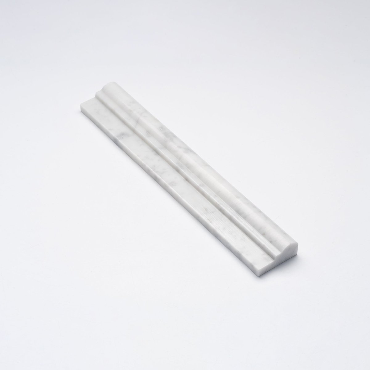 2-Pack 12 Inch Carrara White Italian Marble Crown Molding Trim - Premium Home Decor for Walls, Ceilings & Cabinets - Perfect for Kitchen, Bathroom & Living Room Renovations