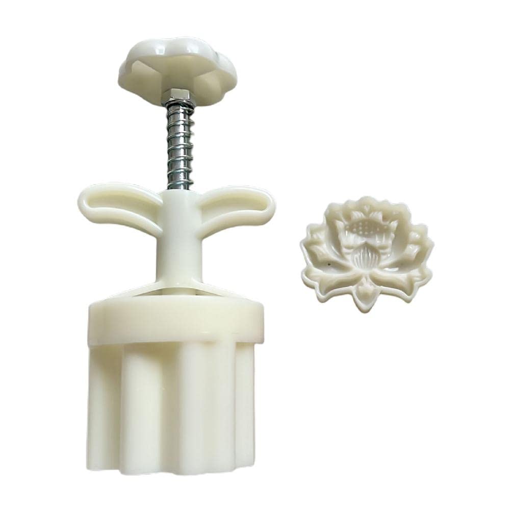50g Cute Lotus-Shaped Pastry Molds - Mooncake Molds for Baking, Hand Press Plastic Pastry Tools - Perfect for Mooncakes, Cookies, and DIY Desserts