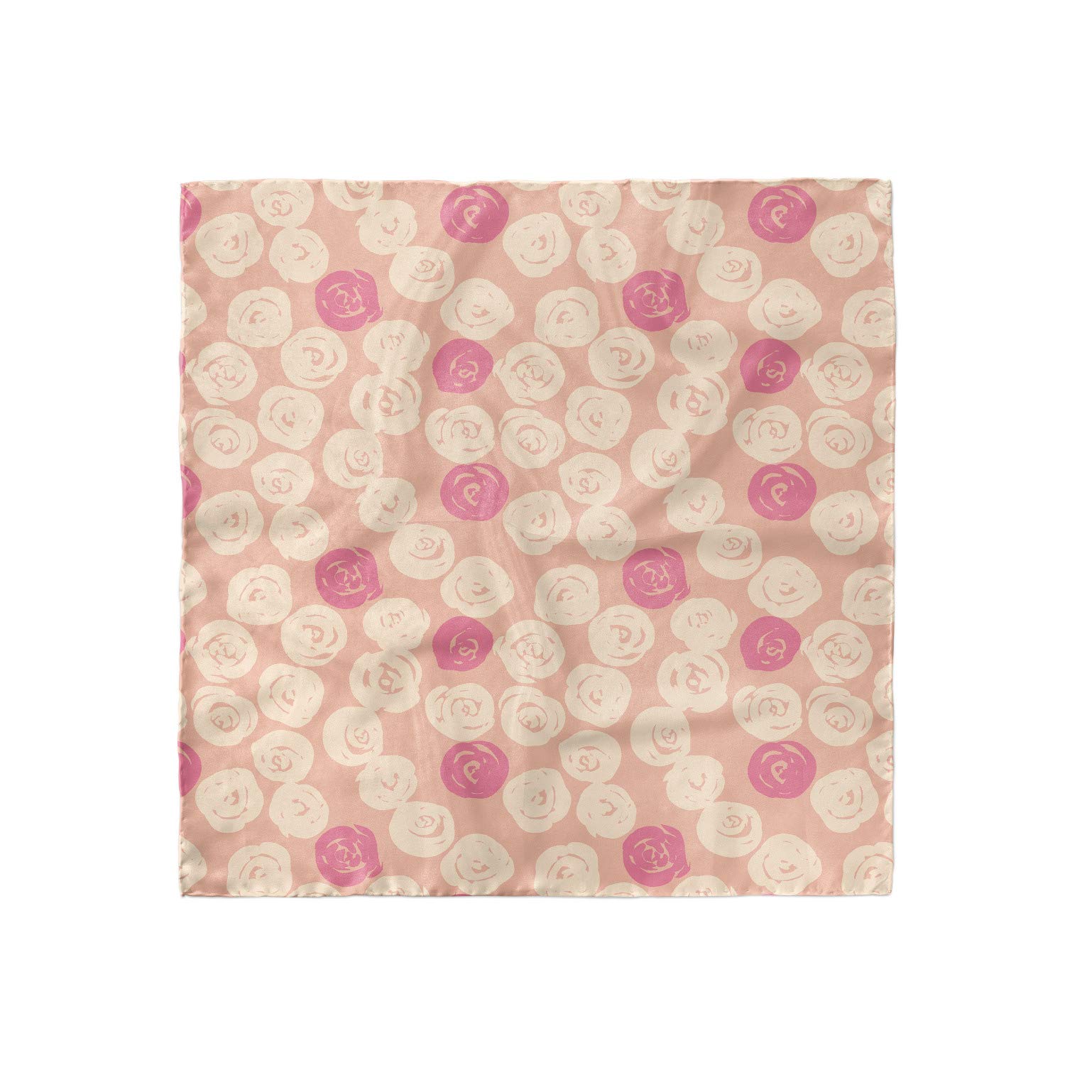 Ambesonne Abstract Hair Scarf - Grunge Rose Petal Rounds Head Wrap for Women | Boho Chic Fashion Accessory for Everyday Wear, Concerts & Festivals