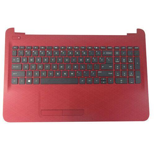 HP 15 AC 15 AF Laptop Replacement Red Palmrest with Keyboard & Touchpad (Part# 813979-001) - Compatible with HP 15 Series Notebooks for Easy Repair & Upgrade