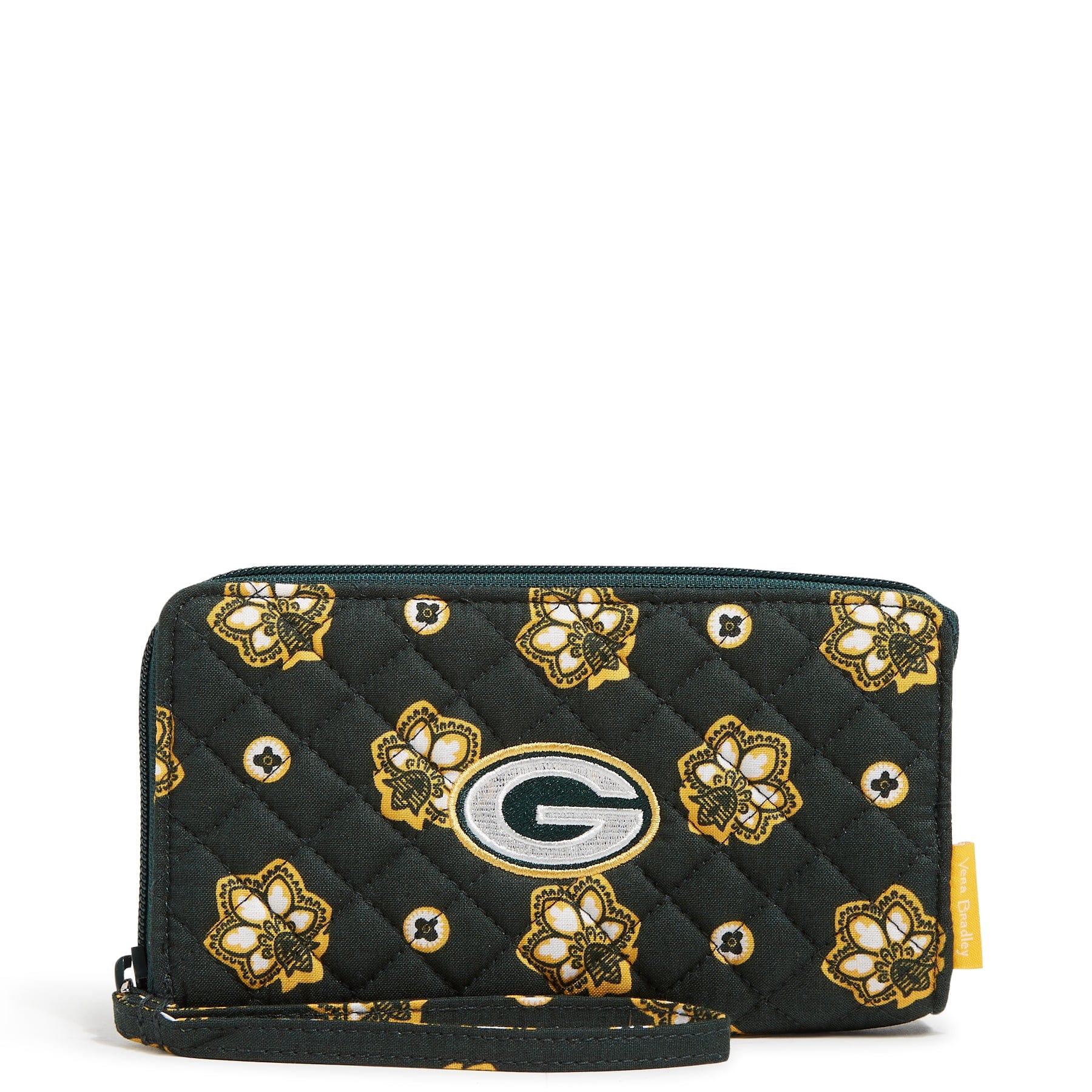 NFL RFID Blocking Front Zip Wristlet Wallet - Secure Credit Card Holder for Game Day, Travel & Everyday Use - Anti-Theft Wristlet for Women & Men