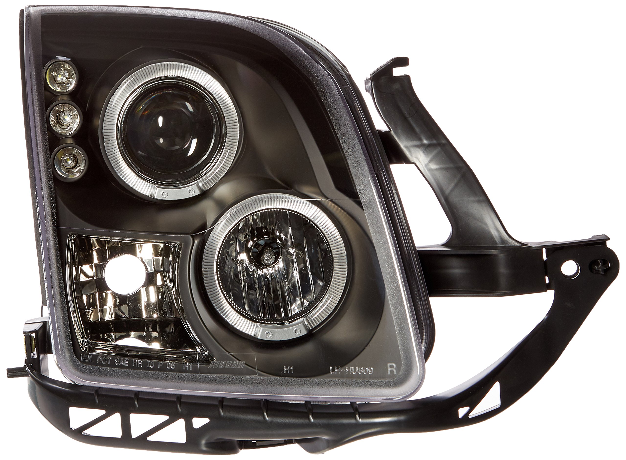 Spec-D Tuning LHP-FUS06JM-TM LED Projector Headlights for Ford Fusion - Dual Halo DRL, Black Housing - Upgrade Your Car's Style & Visibility (Perfect for Night Driving & Custom Car Mods)