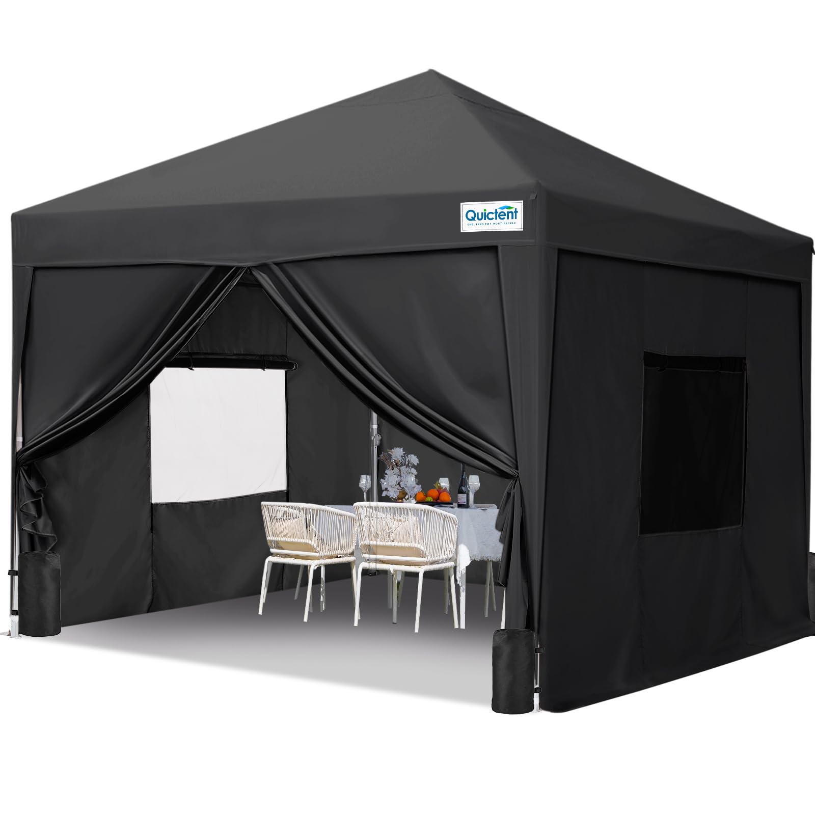Quictent 10x10 Pop Up Canopy Tent - Waterproof Instant Gazebo with Removable Sidewalls, UV Protection & Carry Bag - Perfect for Outdoor Events, Beach Parties, Camping, Picnics and Tailgating