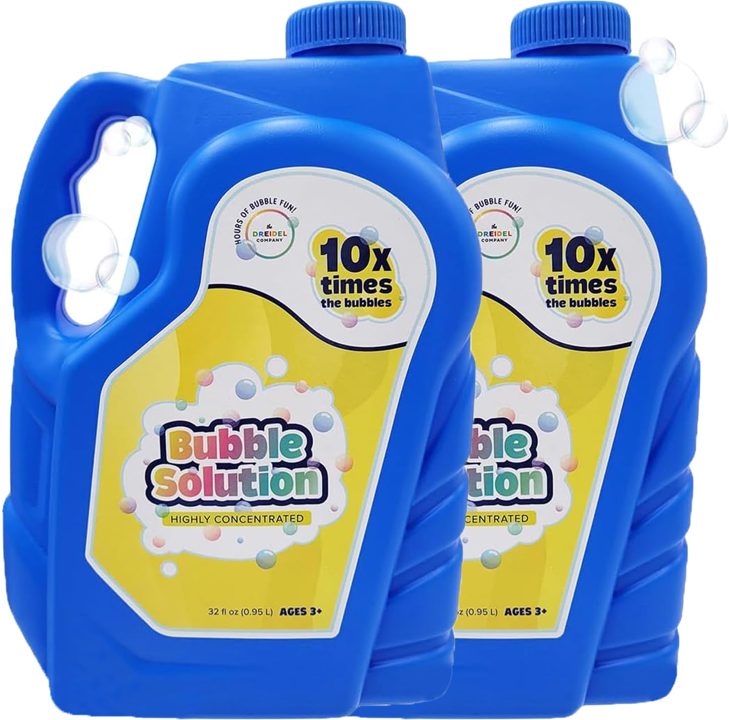 Non-Toxic Bubble Solution Refill 32oz - for Bubble Machines & Toys (2-Pack) - Perfect for Parties & Outdoor Play