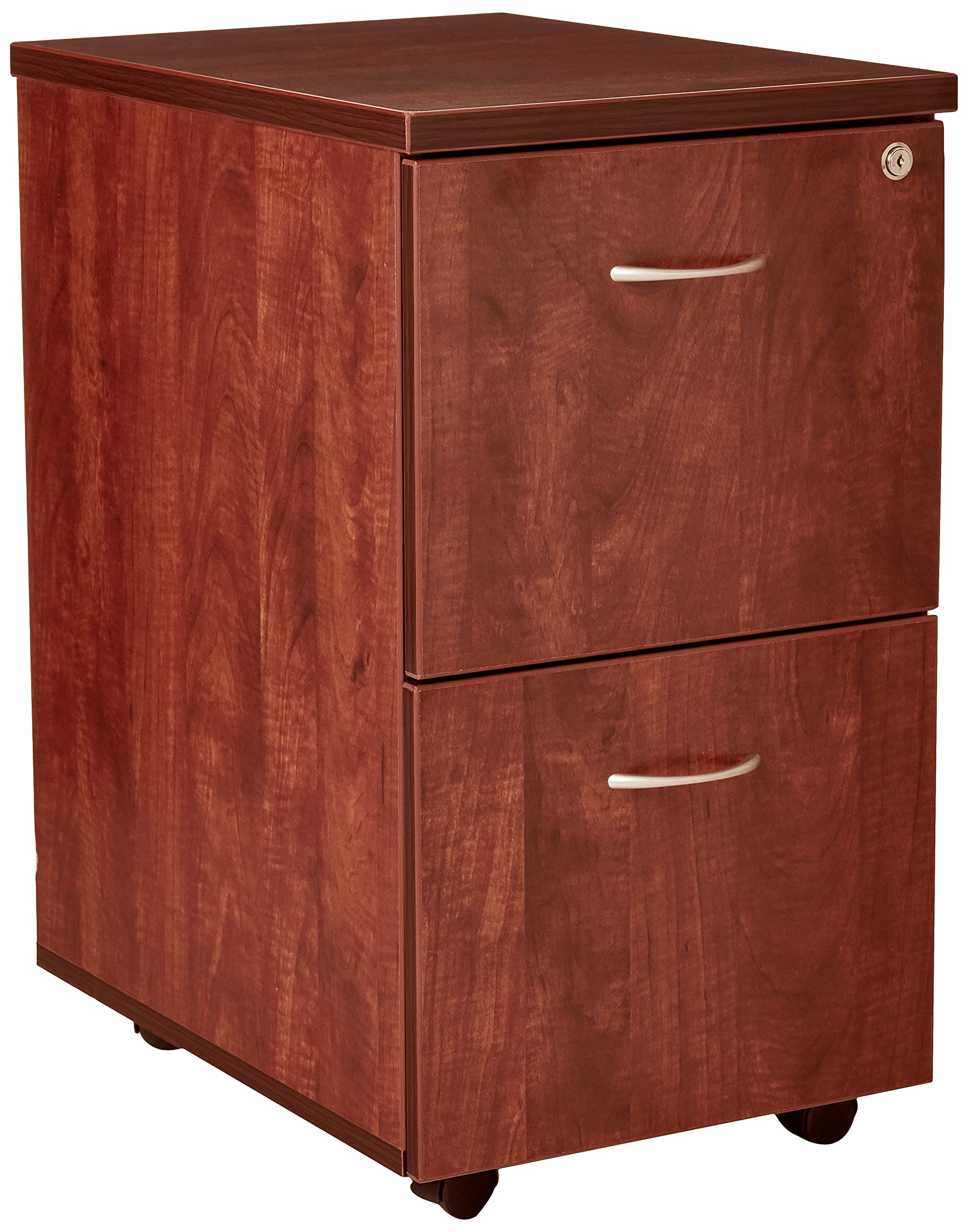 Lorell Essentials Mobile File Cabinet with Lock - 2 Drawer Rolling Storage for Office, Home, or School - Organize Documents, Files, and Supplies Securely