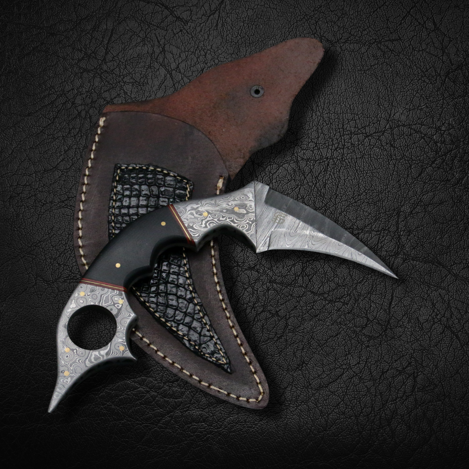 Premium Dragon's Claw Damascus Steel Karambit Knife - Handcrafted Tactical Folding Knife for Outdoor Survival, Camping & Self Defense | Sharp Durable Blade with Ergonomic Handle