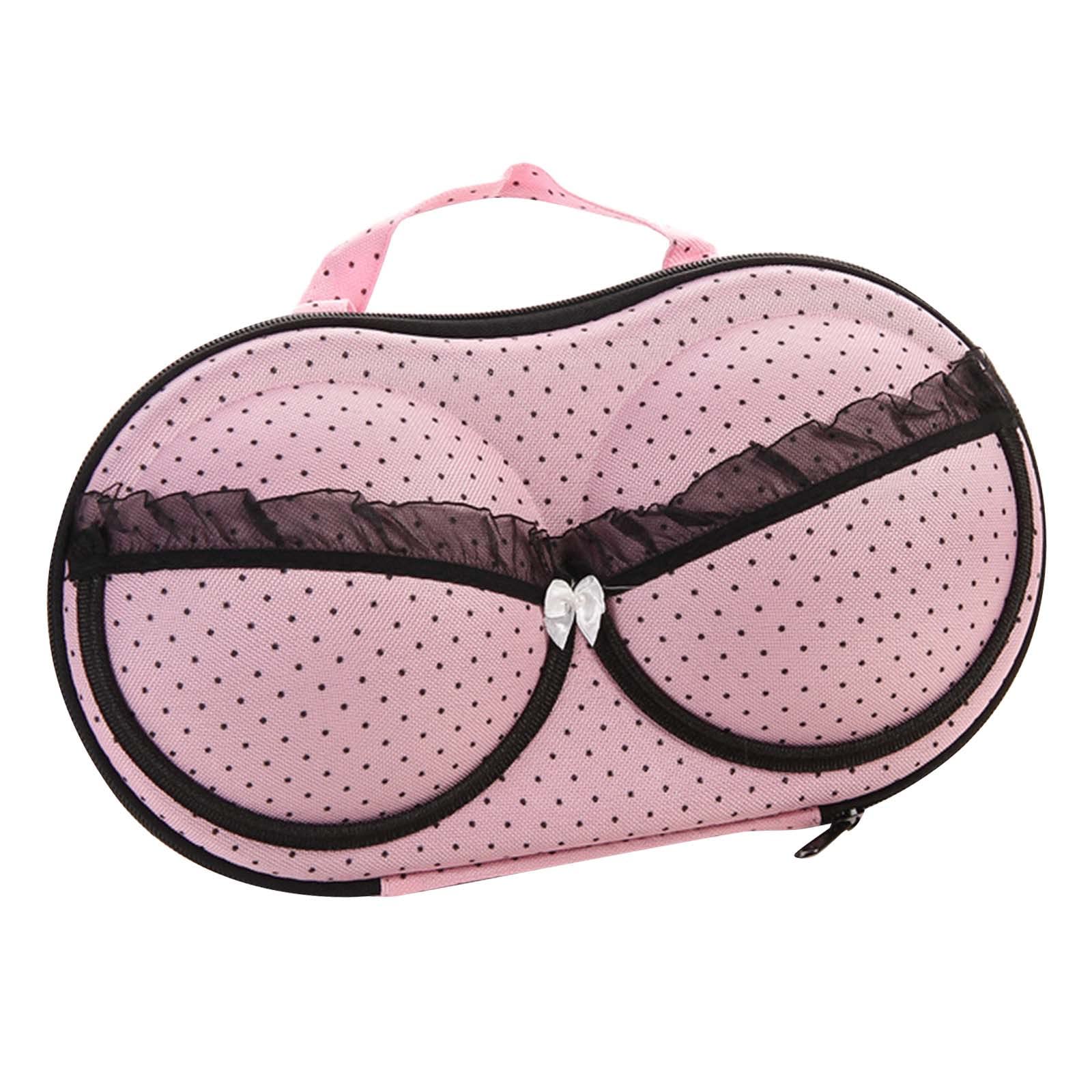 Portable Bra Storage Box - Travel Underwear Organizer with Lid for Bedroom & Closet (D Cup, One Size) | Perfect for Travel, Home Storage & Space Saving