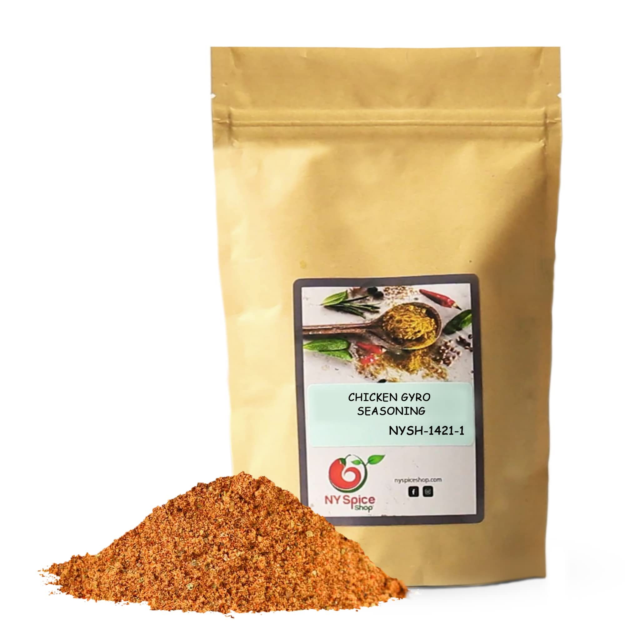 NY SPICE SHOP Premium Chicken Gyro Seasoning - 3lb (48oz) Authentic Greek Spice Blend for Grilling - Cumin, Black Pepper, Oregano, Allspice & Salt - Perfect for Chicken, Gyros, Kebabs & Mediterranean Dishes