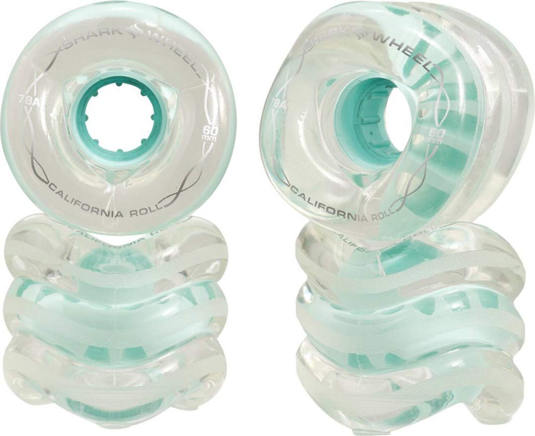 Shark Wheel High-Performance DNA Formula Skateboard Wheels - 54mm, 60mm, 72mm Longboard & Cruiser Wheels (Set of 4) - Perfect for Street Surfing, Downhill & Freestyle Skateboarding