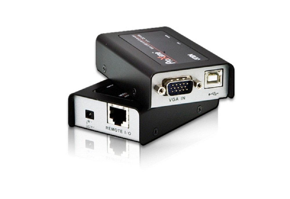 ATEN CE100 CAT5 USB Mini Console Extender - 100m Range KVM Extender for Remote Server Management | Ideal for Data Centers, IT Rooms & Office Workstations