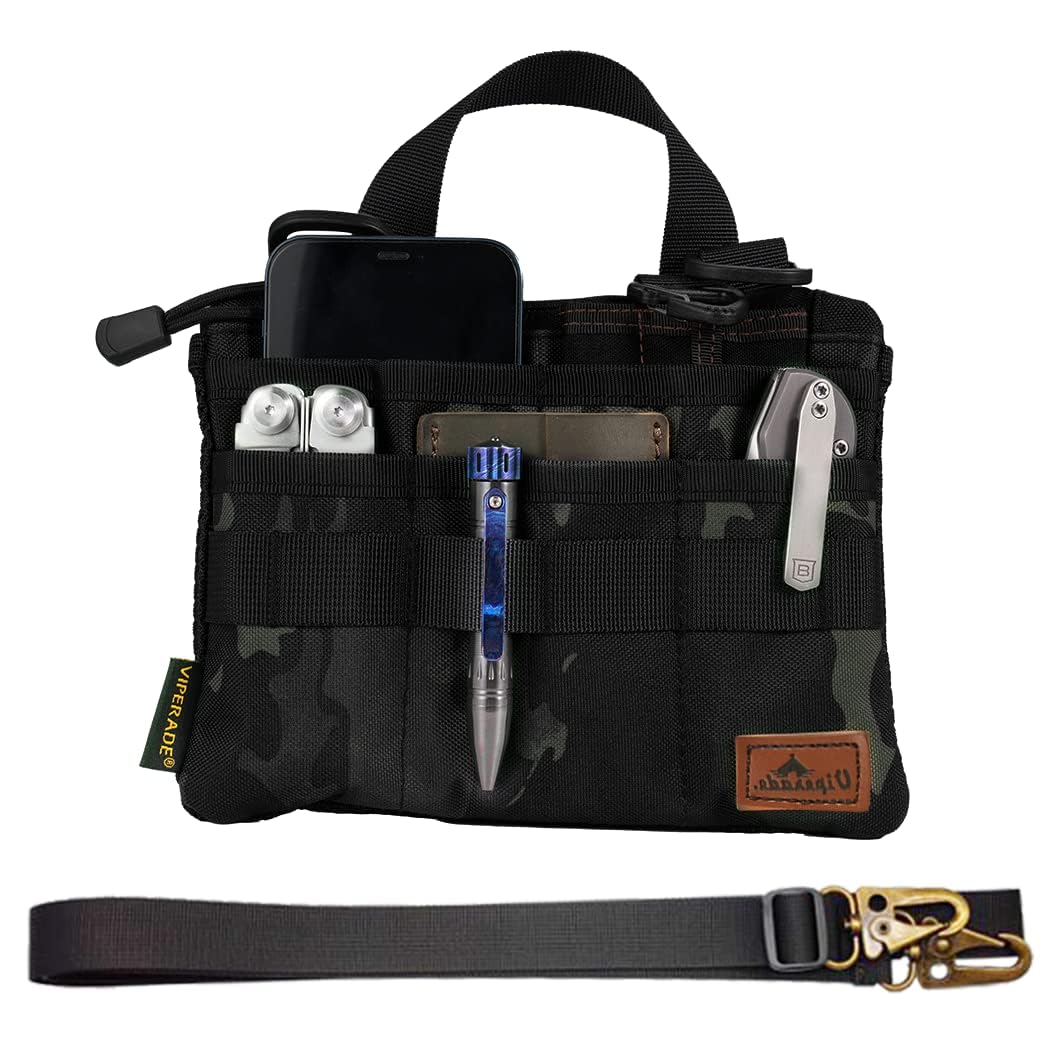 Viperade VE5 EDC Pocket Organizer for Men – 7-Pocket Nylon EDC Bag, Multi-Functional Tool Pouch with Belt Loop – Perfect for Everyday Carry, Tactical Gear & Outdoor Adventures