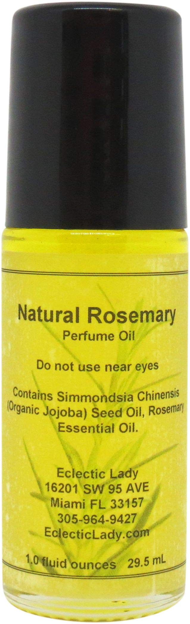 All Natural Rosemary Perfume Oil - 1.0 Oz Roll-On Essential Oil with Long-Lasting Scent, Jojoba Oil Blend for Women & Men | Perfect for Daily Wear, Aromatherapy, and Stress Relief