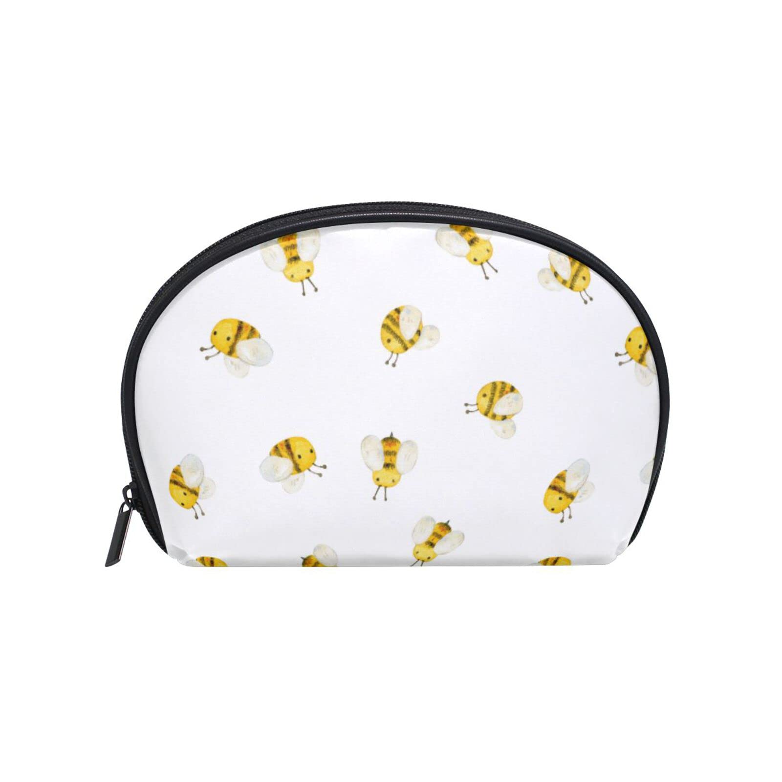 Small Makeup Bag for Travel - Cute Cartoon Bee Cosmetic Pouch for Purse, Toiletry & Organizer | Perfect for Daily Use, Weekend Getaways & Airplane Carry-On