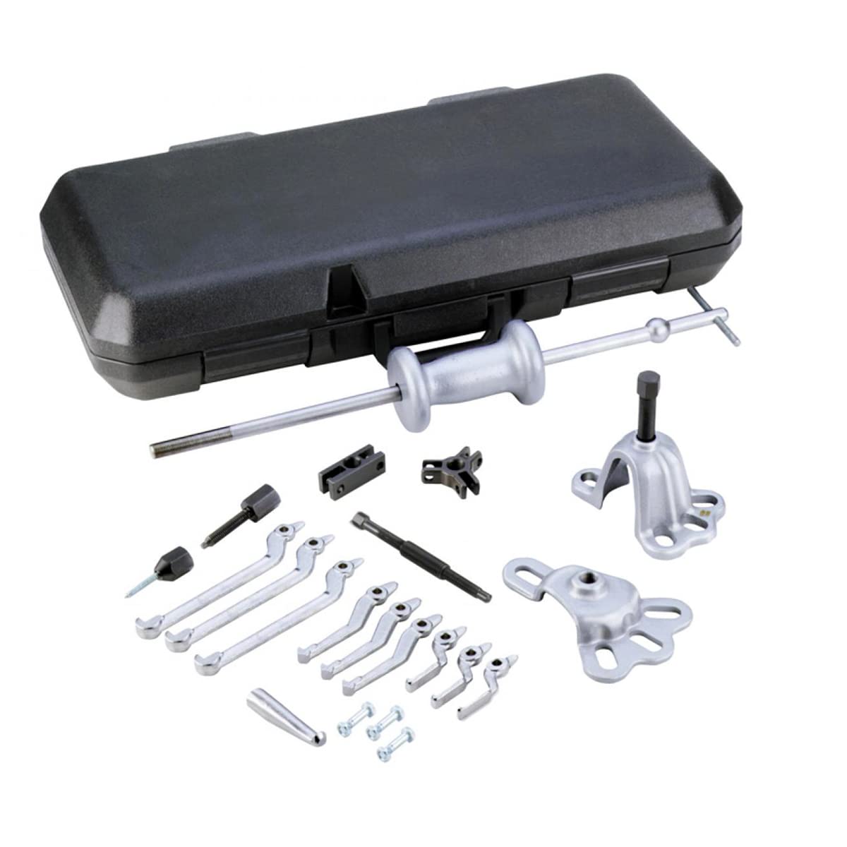 OTC 7948 Silver Slapper 10-Way Slide Hammer Puller Set with Durable Storage Case - Professional Auto Repair Tool for Bearing Removal, Dent Repair & Mechanical Extraction