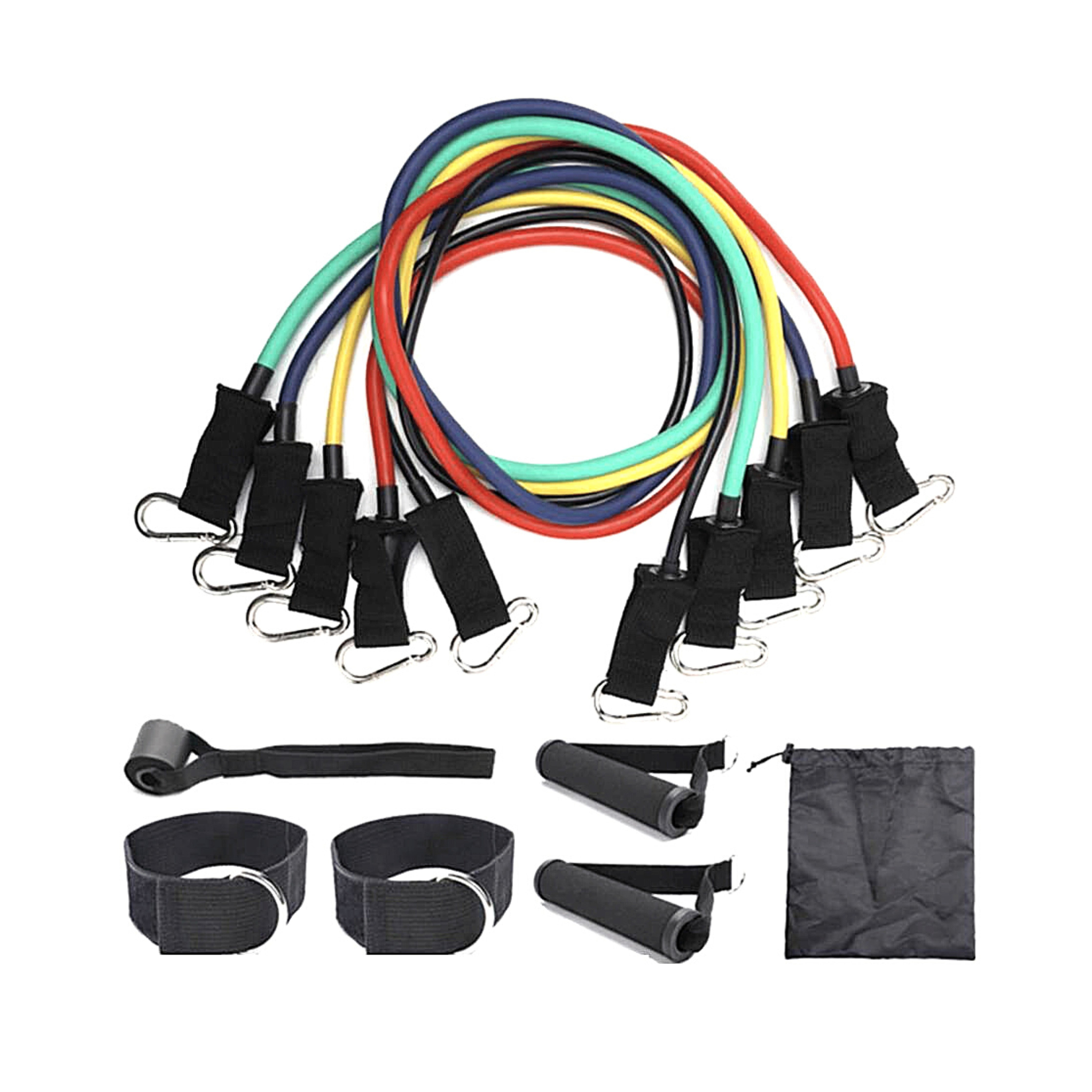 Premium Resistance Bands with Handles - Set of 5 for Strength Training, Home Workouts, Physical Therapy & Fitness Exercises | Ideal for Men & Women | Perfect for Gym, Yoga, Pilates & Rehabilitation