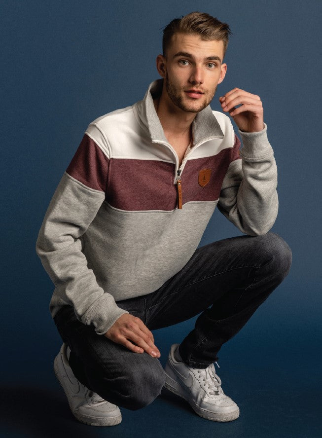 Bedford Light Heather Grey Pullover Sweater - Soft & Comfortable Men's Casual Knit Top for Fall & Winter | Perfect for Layering, Outdoor Activities & Everyday Wear