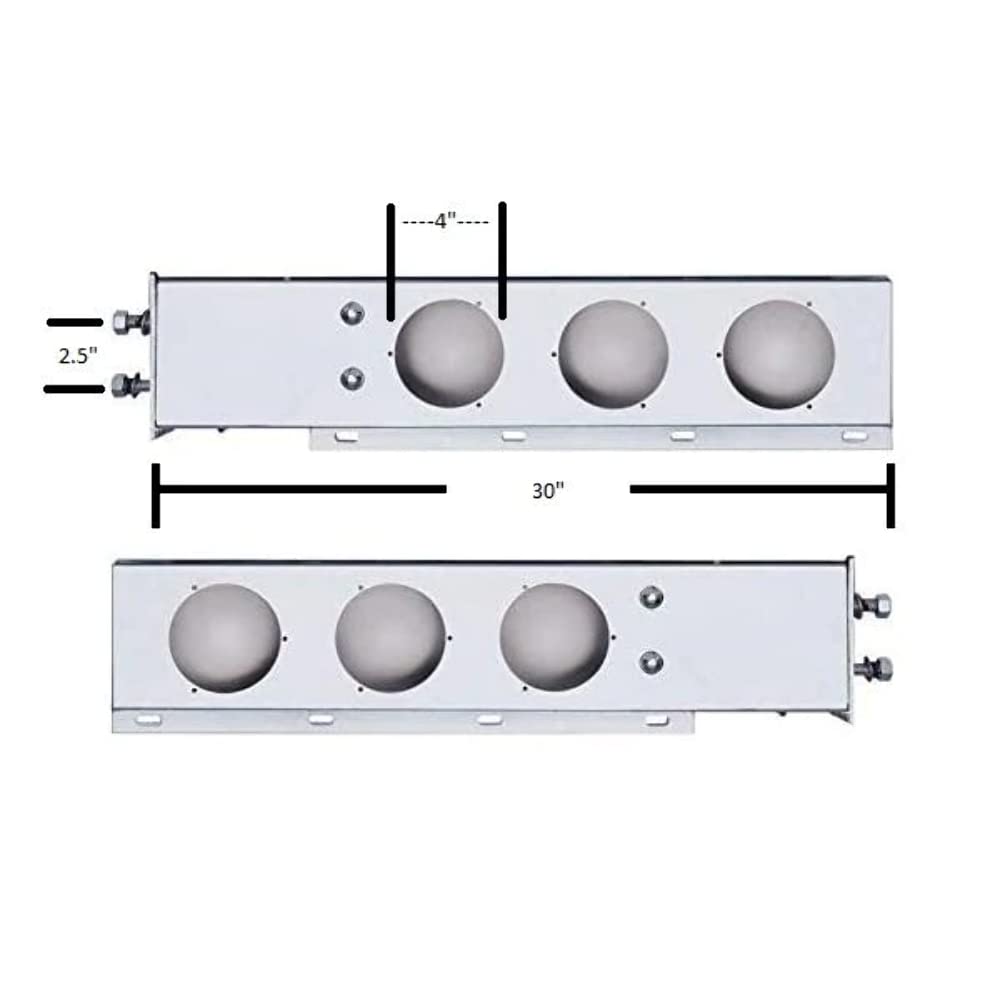Chrome Spring Loaded Mud Flap Hanger with 4