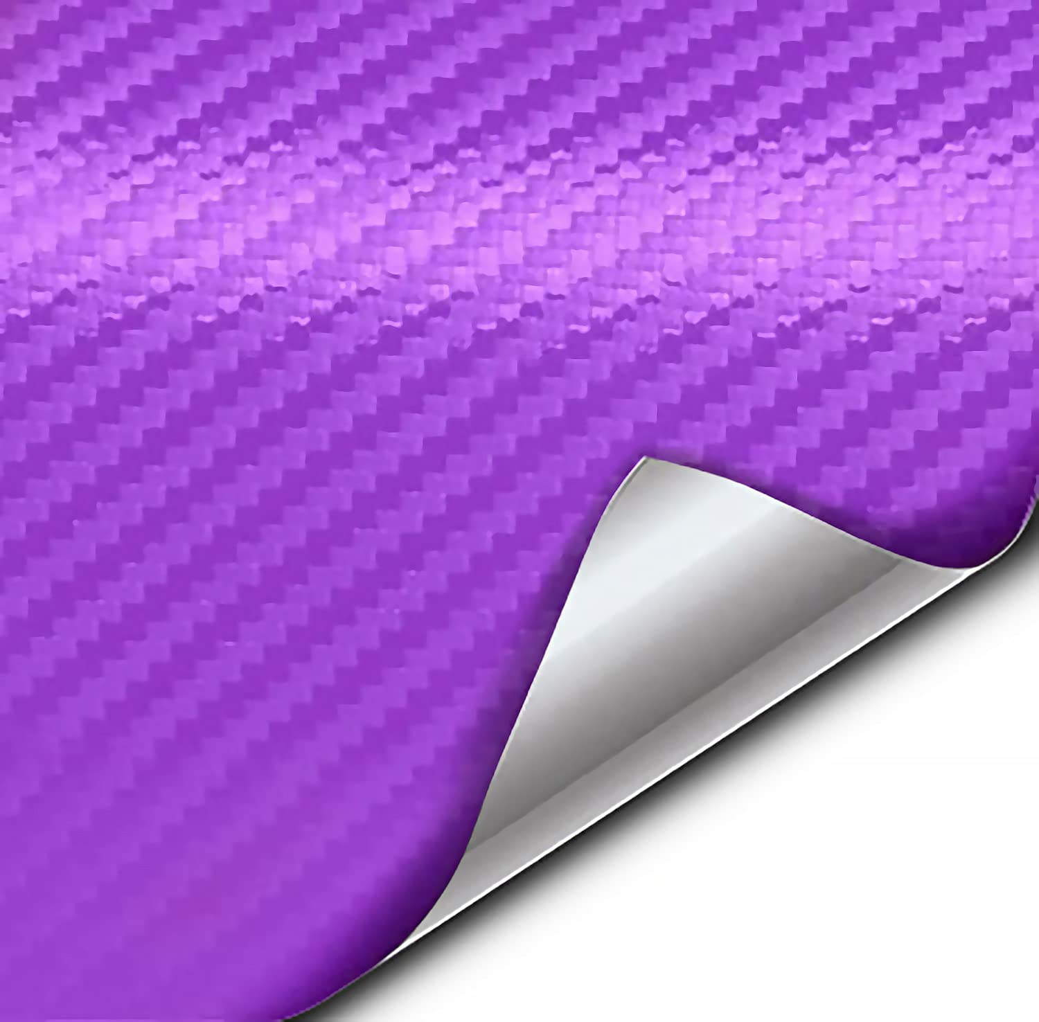 VViViD Purple 3D Carbon Fiber Vinyl Wrap Roll - 20ft x 5ft Self-Adhesive Car Wrap with Air Release Technology for DIY Vehicle, Motorcycle & Laptop Customization