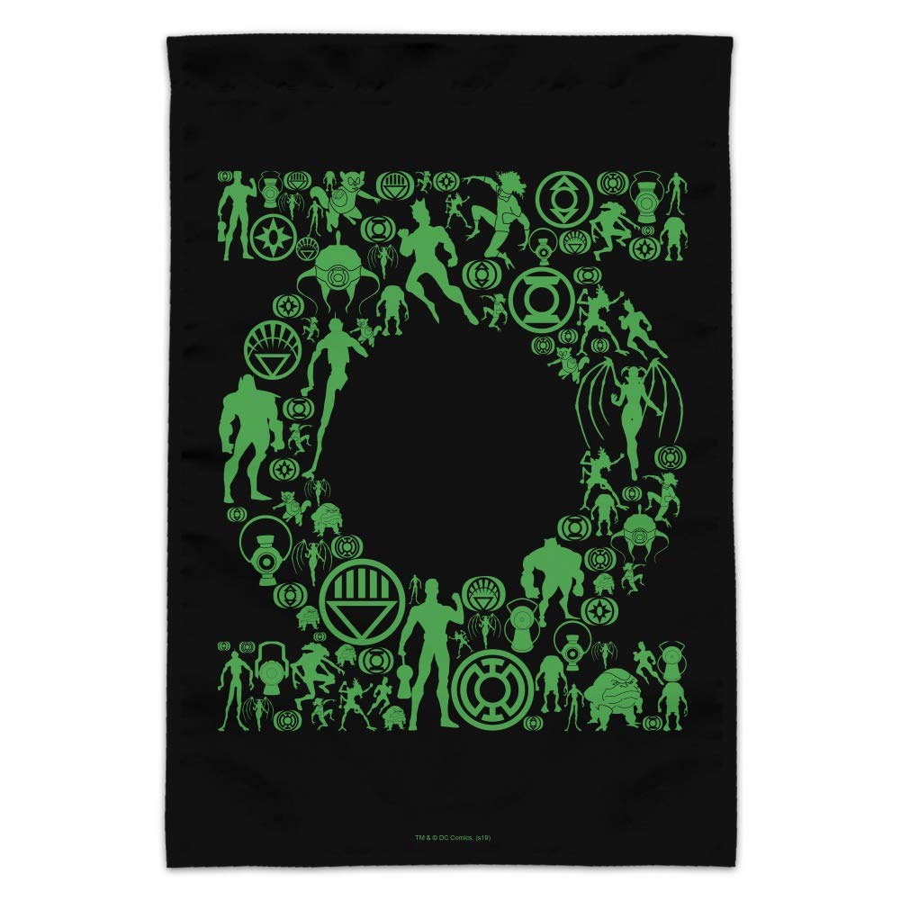 Green Lantern Logo Garden Flag - DC Comics Superhero Yard Decor for Outdoor & Indoor Use - Perfect for Comic Fans, Home & Garden Display
