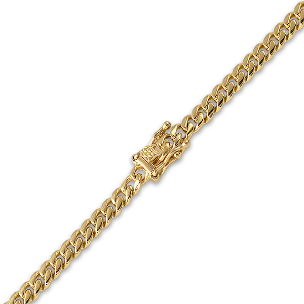 6mm Gold Miami Cuban Link Bracelet for Men - Premium 14K Solid Gold Cuban Chain Bracelet for Hip Hop Jewelry & Gifts