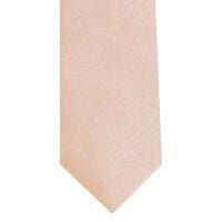 LA Smith Peach Skinny Shantung Tie - Elegant Silk Necktie for Men | Perfect for Weddings, Business Meetings & Formal Events