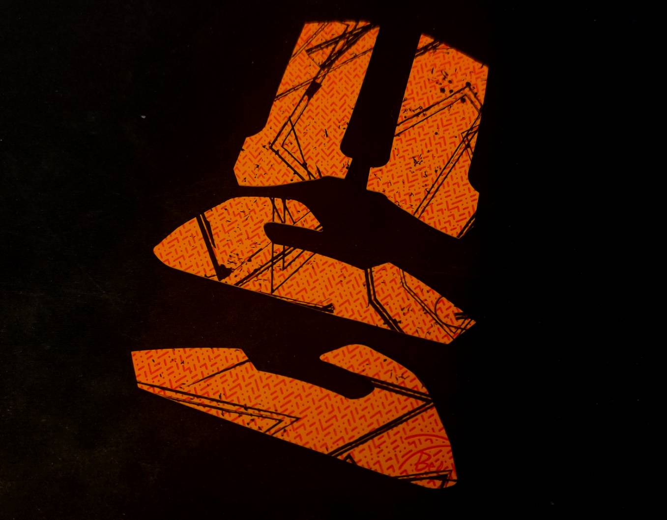 BT.L Mouse Grip Tape for Razer Viper & Viper Ultimate - Non-Slip Black & Orange Gaming Grip - Improve Control for FPS, MOBA & Esports Gaming