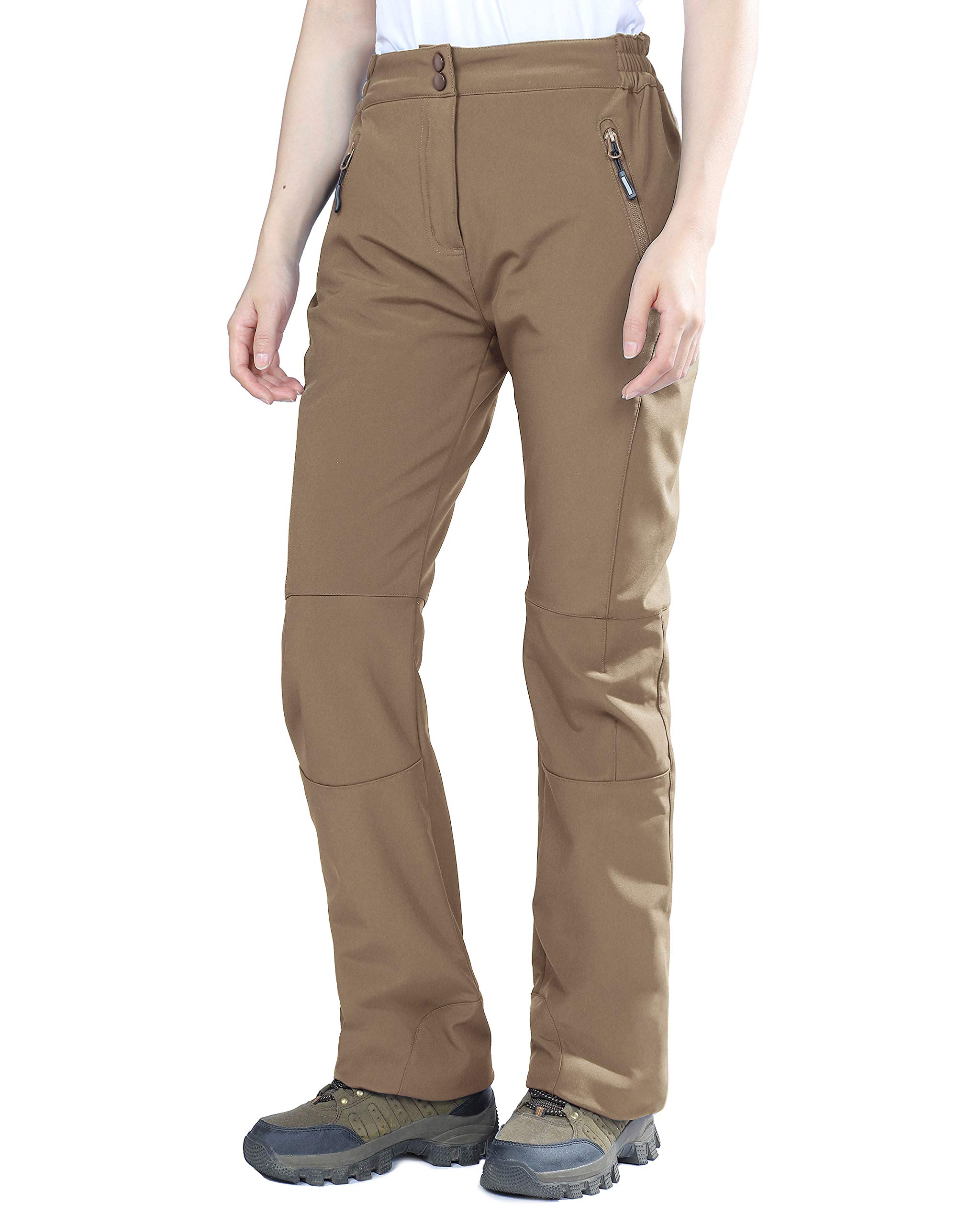 Outdoor Ventures Women's Idra Fleece Lined Hiking Pants - Waterproof Softshell Snow & Ski Pants with Windproof Technology for Hiking, Camping & Winter Sports