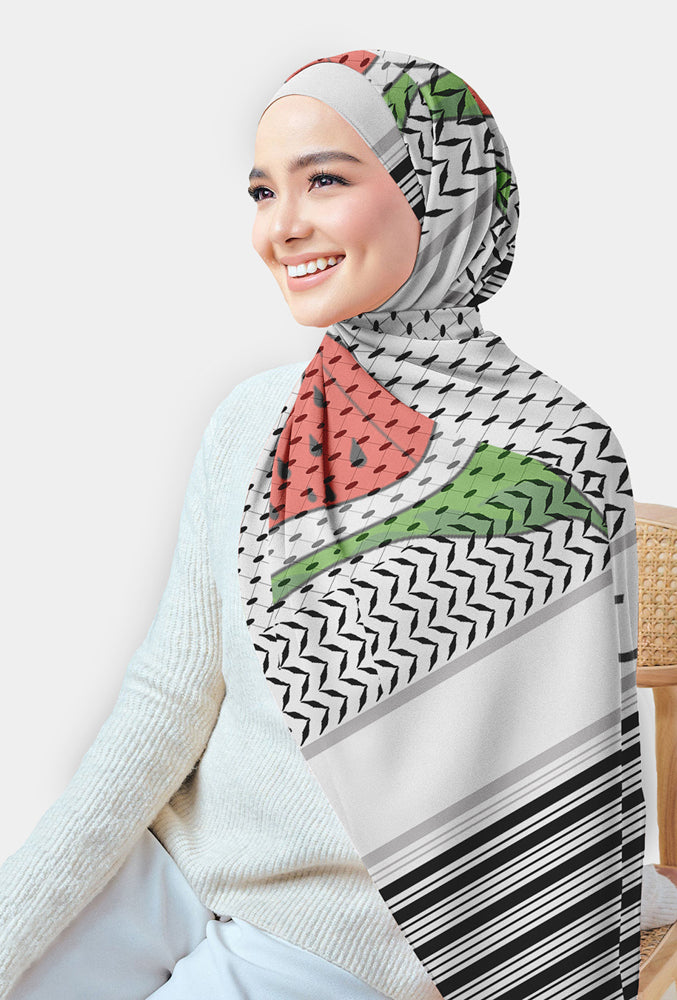Elegant RFH Chiffon Printed Rectangular Hijab Scarf - Lightweight & Breathable for Women - Perfect for Daily Wear, Prayer, and Special Occasions