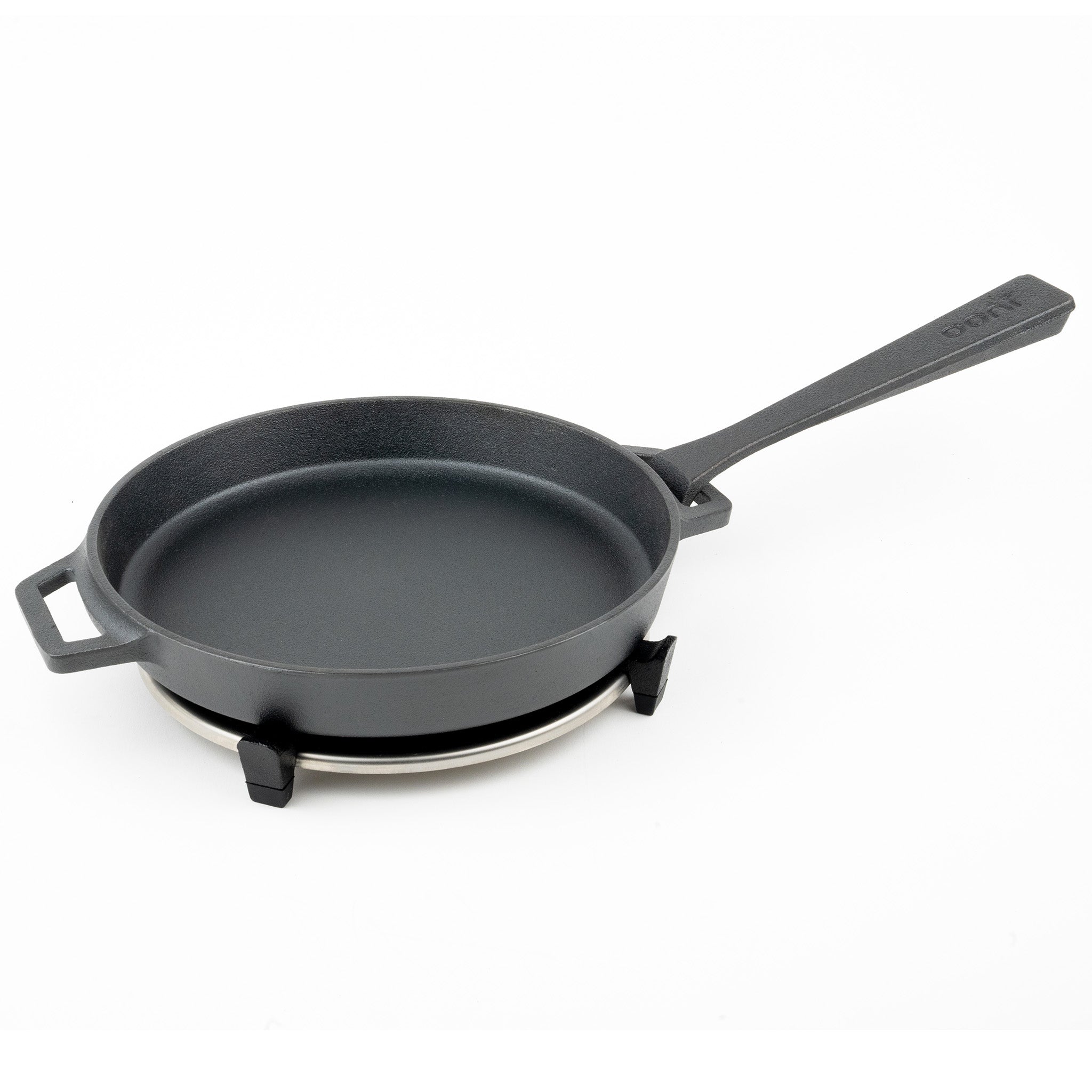 Premium Ooni Cast Iron Skillet Pan - 12 Inch Pre-Seasoned Outdoor Pizza & Cooking Pan for Grill, Campfire, Stovetop - Perfect for Pizza, Steak, Vegetables & More
