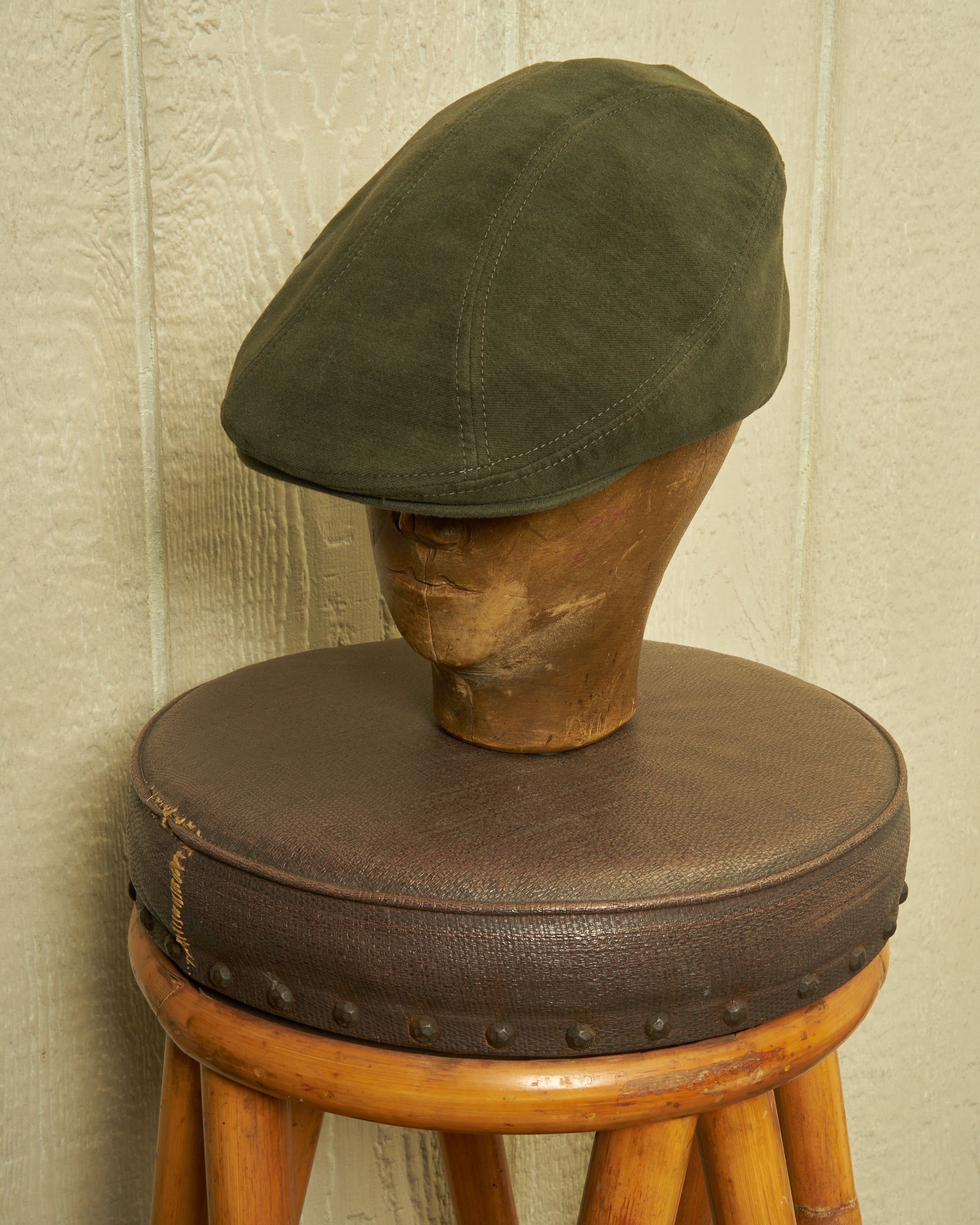 Premium Moss Moleskin Touring Cap for Men - Classic Outdoor Adventure Hat for Hiking, Camping & Travel - Water-Resistant & Breathable