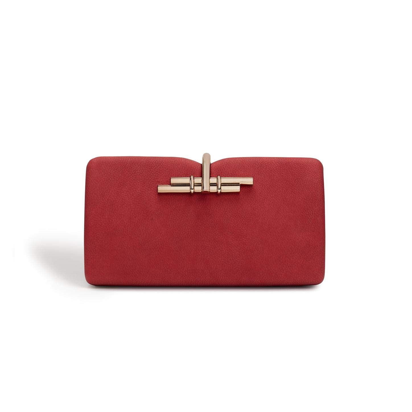 LaBante London Vegan Leather Red Clutch Purse for Women - Stylish Evening Bag, Handbag, Party Clutch - Perfect for Parties, Weddings & Special Events