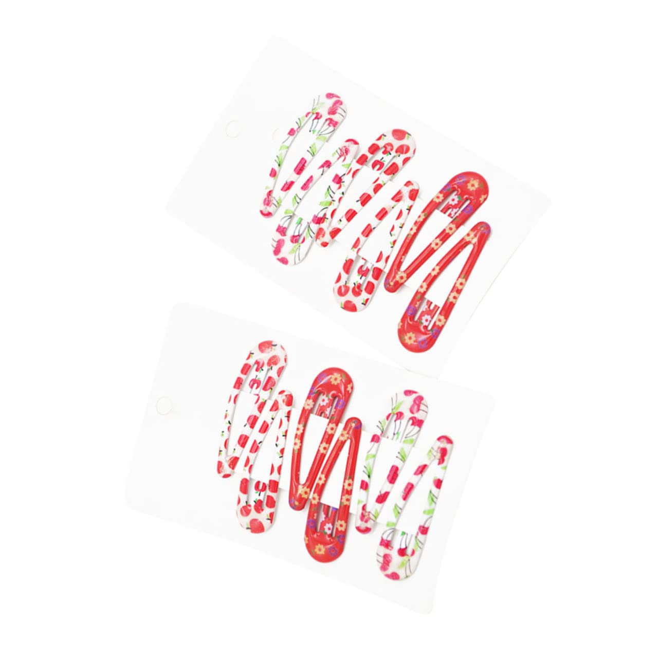 FOMIYES Metal Hair Clips for Girls - Water Drop Shape Cherry Print Hairpins, Barrettes & Hair Accessories for Women, Teens & Kids - Perfect for School, Parties & Everyday Styling