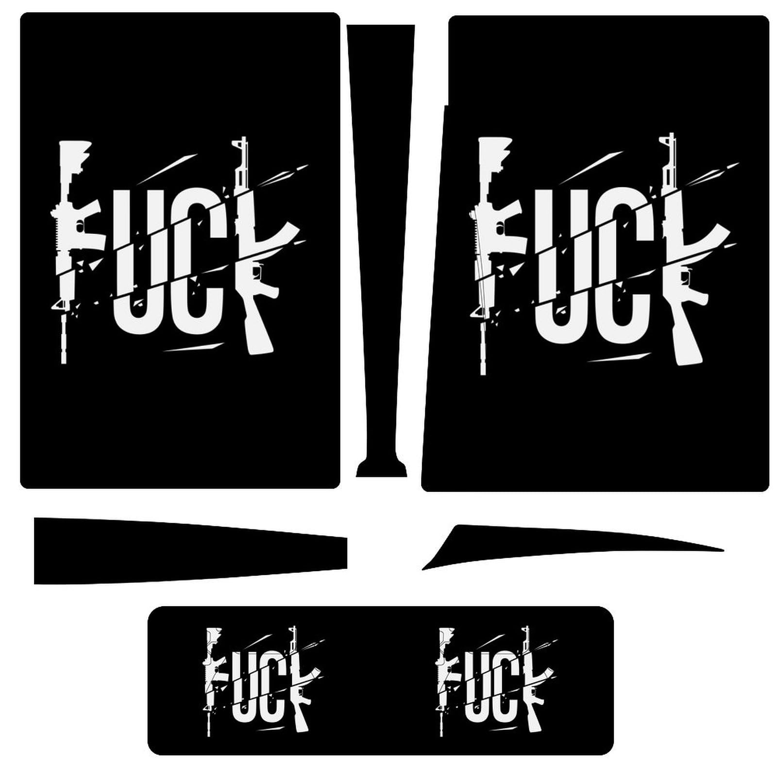 PS5 Controller Skins - Fuck Guns Design Full Wrap Protective Decal Stickers for Gaming & Customization