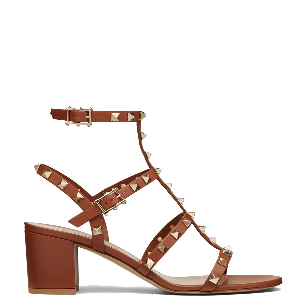 Rockstud Gladiator Block Heels 60mm Nappa Leather Selleria Sandals - Perfect for Parties, Weddings & Evening Events