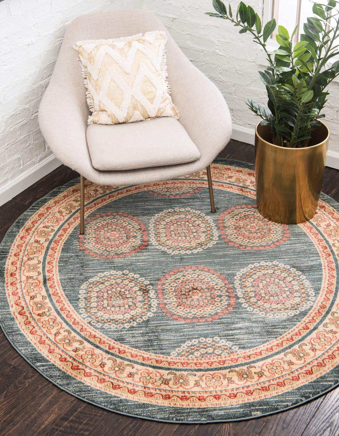 Unique Loom Fars Collection Modern Medallion Tribal Design Area Rug - 6'1