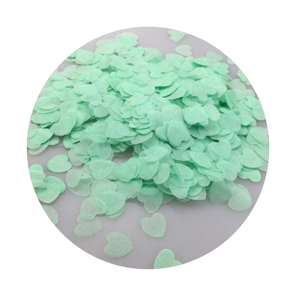 EOESTLD 1.5cm Heart Shape Paper Confetti - Bulk Green Scrapbooking Supplies for DIY Crafts, Birthday Party Decorations, Wedding Table Scatter & Balloon Fillers - Perfect for Valentine's Day, Christmas and Baby Showers