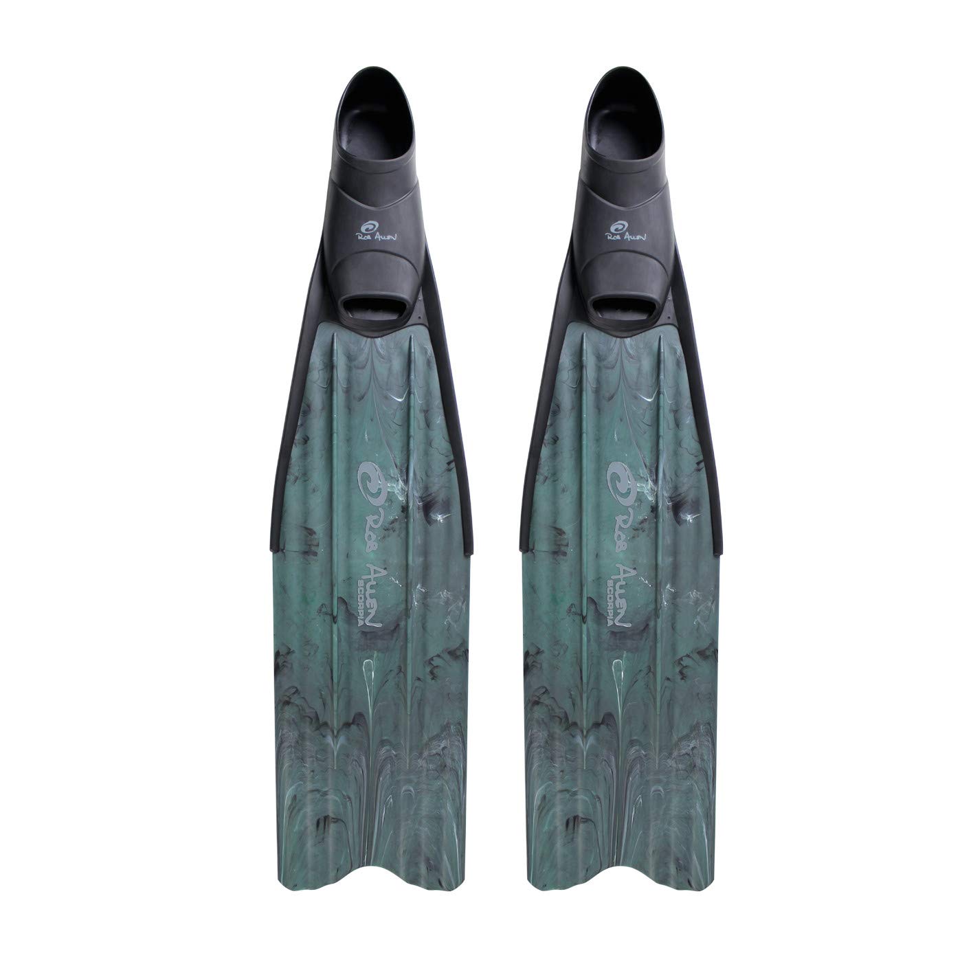 Rob Allen SCORPIA Freediving Fins - Long Blade Plastic Spearfishing Fins for Deep Diving & Underwater Hunting | Perfect for Spearfishing, Snorkeling & Ocean Exploration
