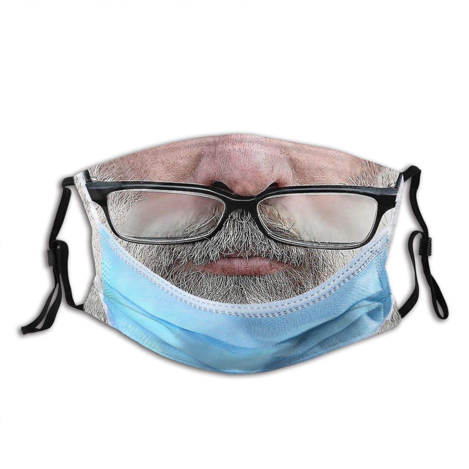 Funny Prank Beard Mask for Adults - Washable & Reusable with Filters - Perfect for Halloween & Cosplay