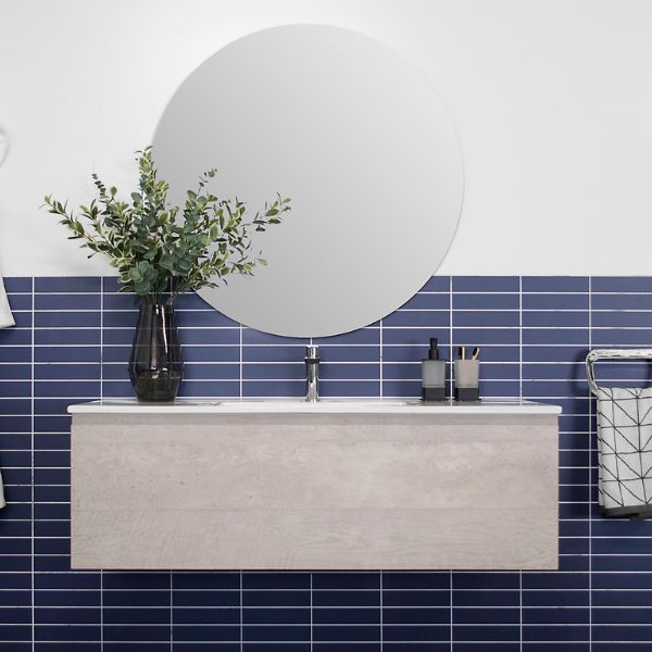 ADP Glacier Pro All Drawer Slim Vanity with Ceramic Top - Modern Bathroom Vanity with Storage for Small Spaces, Perfect for Apartments & Powder Rooms