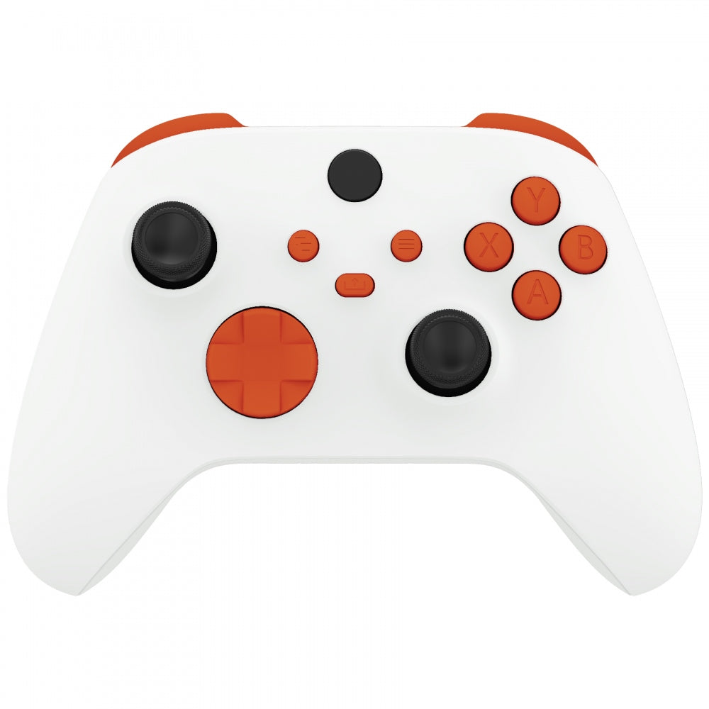 eXtremeRate Orange Replacement Buttons for Xbox Series X/S Controller - LB RB LT RT Bumpers, Triggers, D-Pad & ABXY Keys - Compatible with Xbox Series X and S - Perfect for Gaming, Customization and Controller Repair