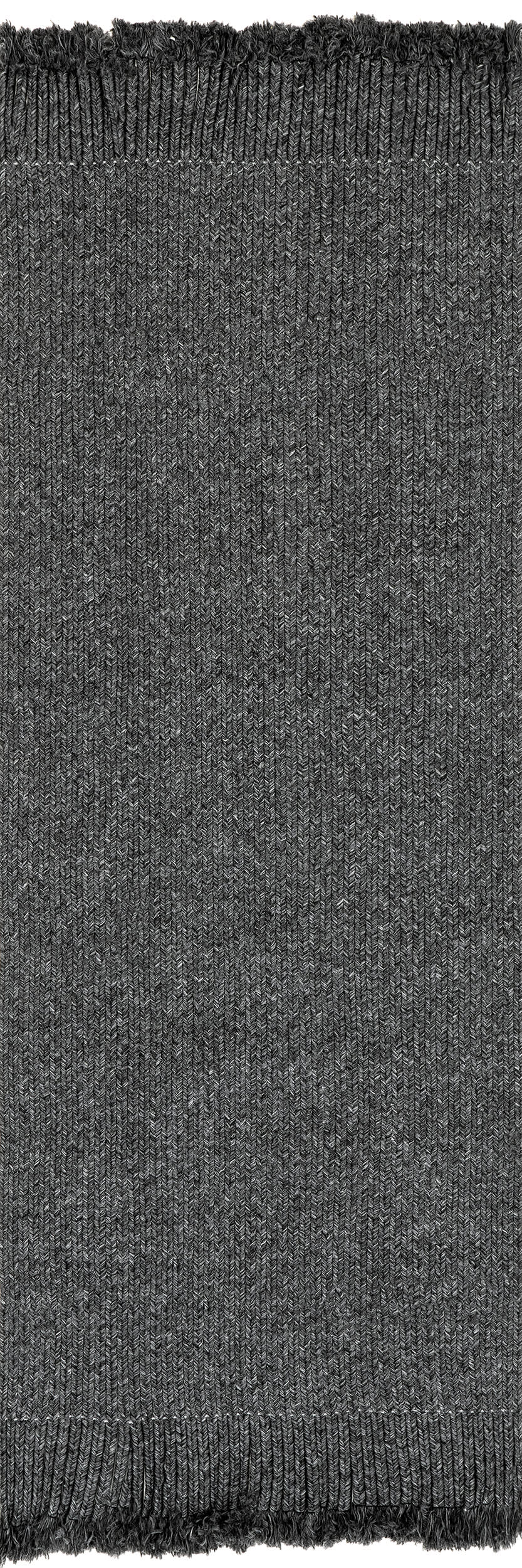 Stylish Ashen Braided Tassel Area Rug - Soft Indoor/Outdoor Floor Mat in Charcoal Gray | Perfect for Living Room, Bedroom, Patio & Deck Decor