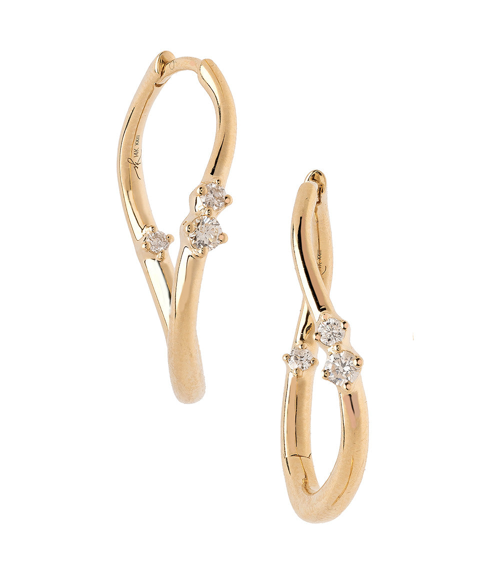 Medium Melt Hoops - Gold Plated Huggie Earrings for Women, Minimalist Everyday Hoop Earrings for Cartilage, Helix & Lobe Piercings | Perfect for Work, Date Night & Casual Wear