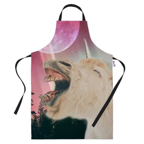 Funny Wild Unicorn Kitchen Apron for Women - Cute Baking Cooking Apron with Pockets - Perfect Gift for Bakers, Chefs & Home Cooks - Ideal for Baking, Cooking, BBQ & Kitchen Decor