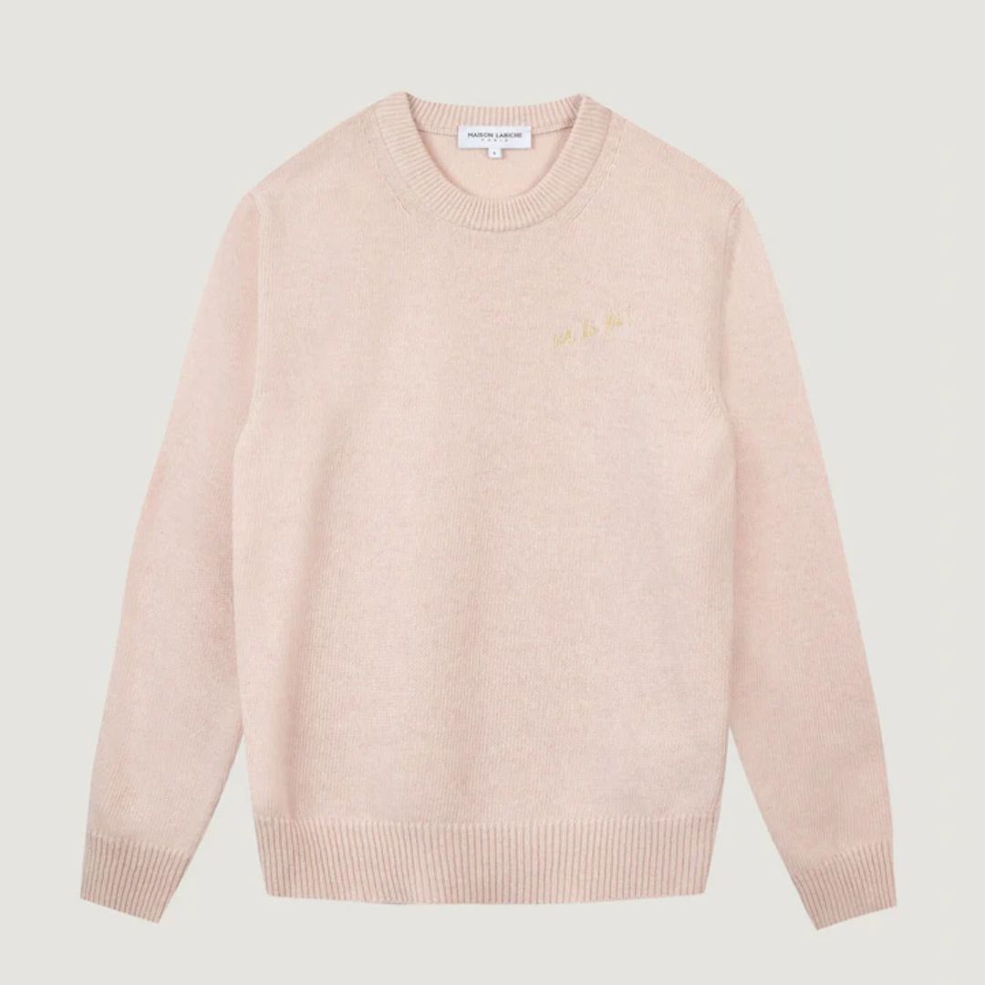Oh La La Choiseul Recycled Wool Sweater - English Pink | Eco-Friendly Women's Knitwear | Perfect for Fall & Winter Fashion, Office Wear & Casual Outings